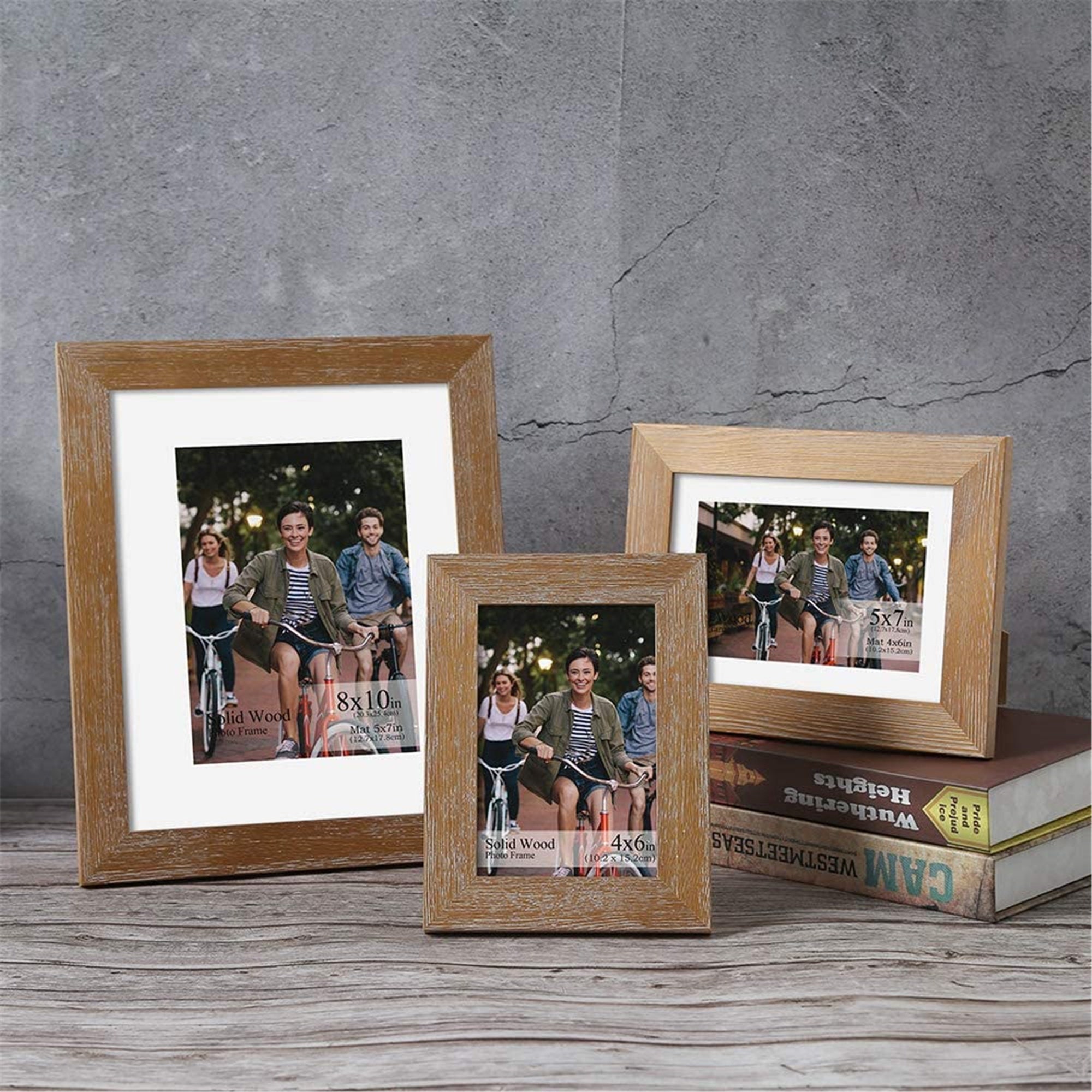 5x7 Wood Picture Frame with Mat and High Definition Real Etsy