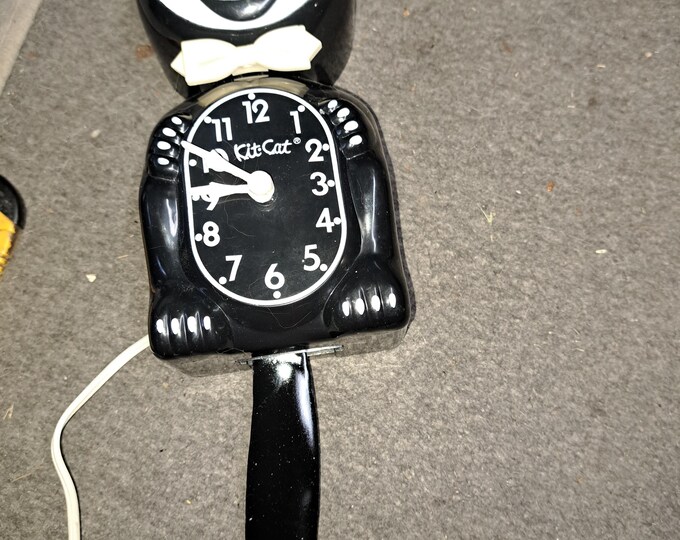 KIT CAT CLOCK Model D3 1985 Black No Jewels, Refurbished Electric - Etsy
