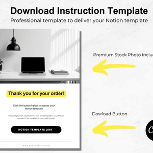 Digital Products Template, Notion Template Delivery Instructions Pdf ...