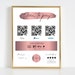 Dark Rose Gold Editable QR Code Sign Canva Template, Printable Scan to ...
