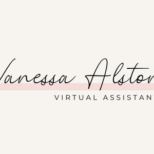 Feminine Blush Pink Logo, Virtual Assistant Logo Template, Business Logo, Canva Logo Template, Custom Logo  - MG15