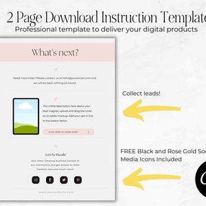 Digital Products Template, Download Instruction Template for Digital ...