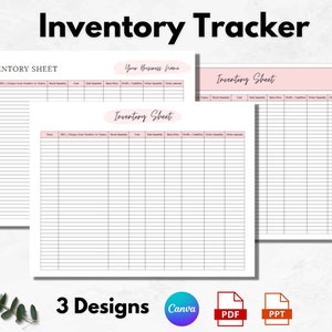 Small business Inventory sheet, Inventory Tracker, Product inventory, Inventory Management, Inventory Template, Inventory sheet, PPT,- MGB08