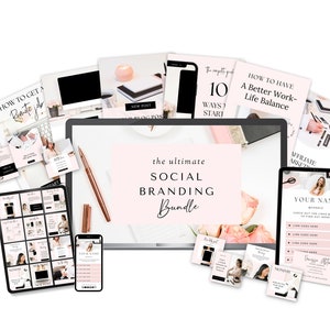 400+ Canva Social Media Templates,  Social Media Content Templates Canva, Canva Social Media Templates Bundle, Social Branding - MGB15