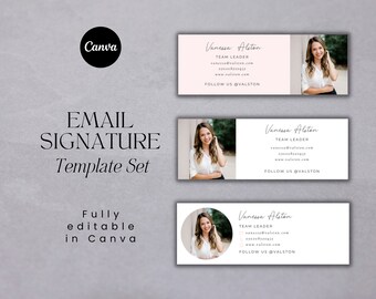 Firma e-mail aziendale, design modificabile della firma Canva, minimalista, agente immobiliare, settore immobiliare, professionale, Gmail - MGB15
