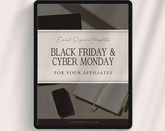 Black Friday E-mail Templates for affiliate program, email template for affiliate program, Cyber Monday template, email marketing