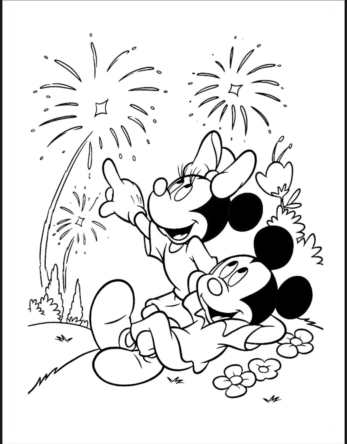 Mickey and Minnie Coloring Book - Etsy