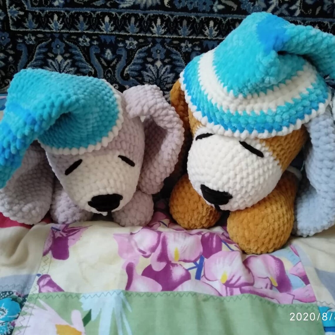 Handmade toy knitted dog made of soft yarn hyperaallergenic Etsy