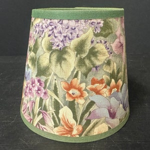 Vintage 6" A Homestead Shoppe Floral Fabric Clip-on Lamp Shade
