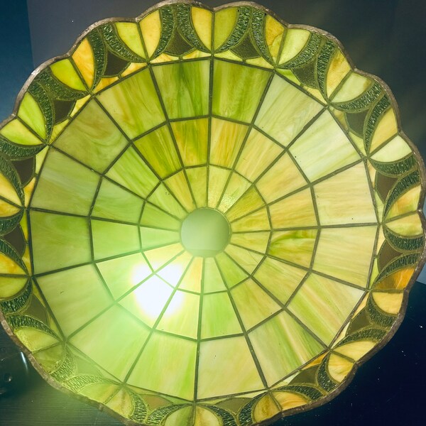 Mission Style Stained Glass Lampshade Etsy