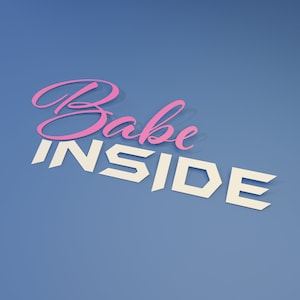 Babe Inside - multicolor cars stickers, custom jdm car accessories, jdm car stickers, jdm car decals, jdm car sticker, jdm car decal