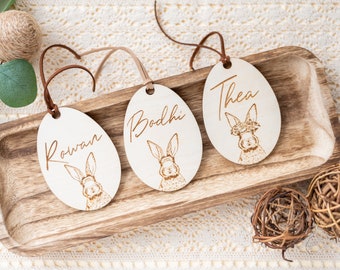 Boho Easter Basket Tag, Rustic Easter Basket Tag, Minimalist Easter Tag, Eater Bunny Tag, Wood Easter Tag, Custom Easter Tag