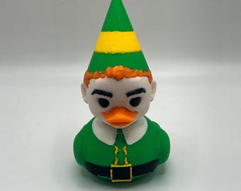 North Pole Christmas Elf Duck
