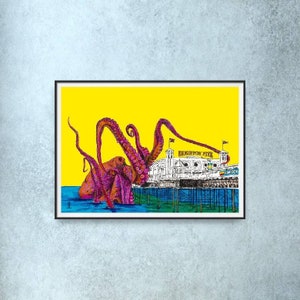 Creature Under Brighton Pier, Brighton - Prints & Cards