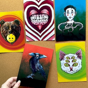 5x7 Prints | Borderless Glossy | Weird Creepy Cute Skater Punk Whimsical Goth Weirdcore Small Prints