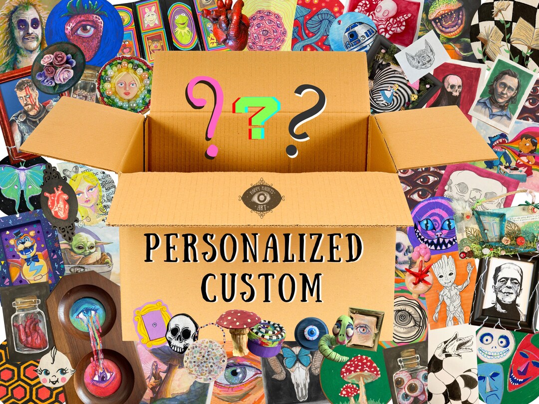 Custom Art Mystery Box Personalized Handmade Mixed Media Artwork
