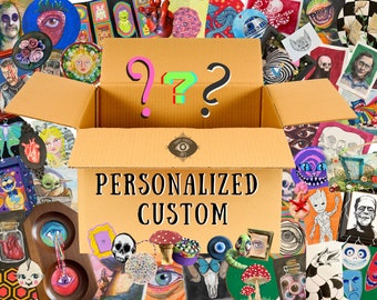 Custom Art Mystery Box | Personalized Handmade Mixed Media Artwork | Original Artwork Gift Box | Painting, Sculpture, Mixed Media Art