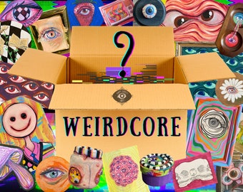 Weirdcore Art Mystery Box | Personalized Dreamcore Handmade Mixed Media Artwork | Weird Painting, Sculpture, Art | Surrealism, Strangecore