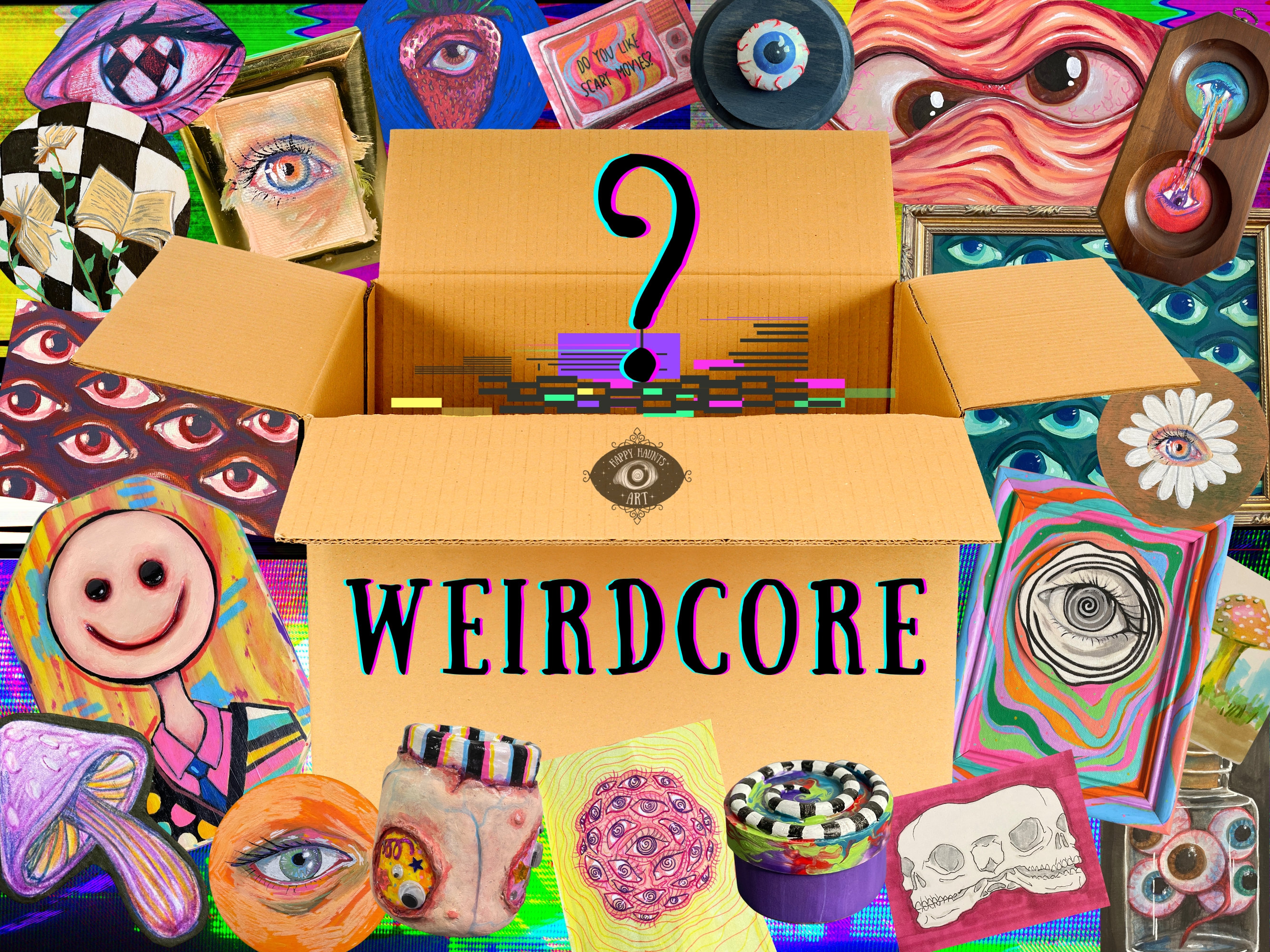 Weirdcore Aesthetics Dreamcore Glitch Eyed Strawberry | Art Board Print