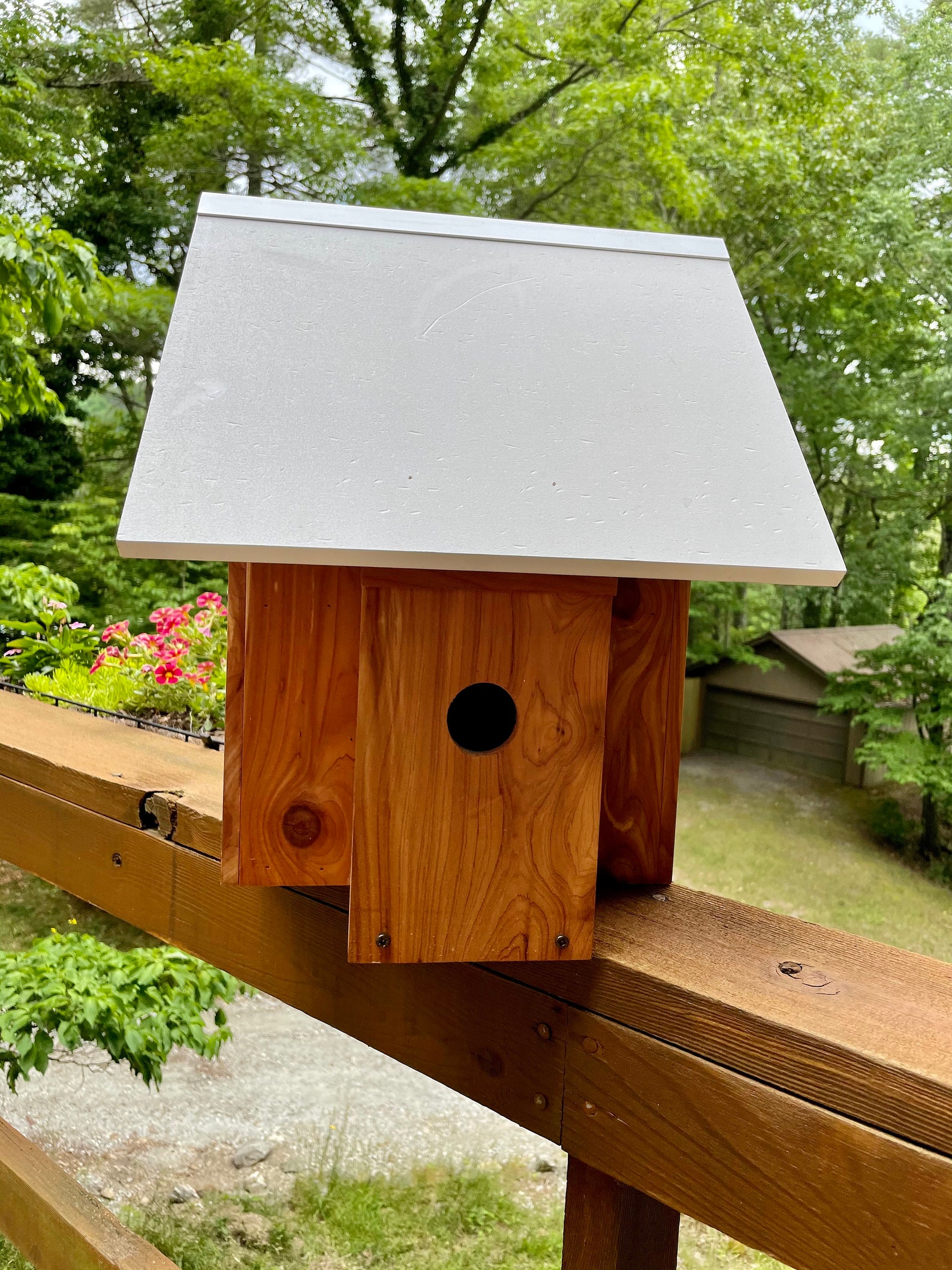 Handcrafted multilevel cedar birdhouse Etsy
