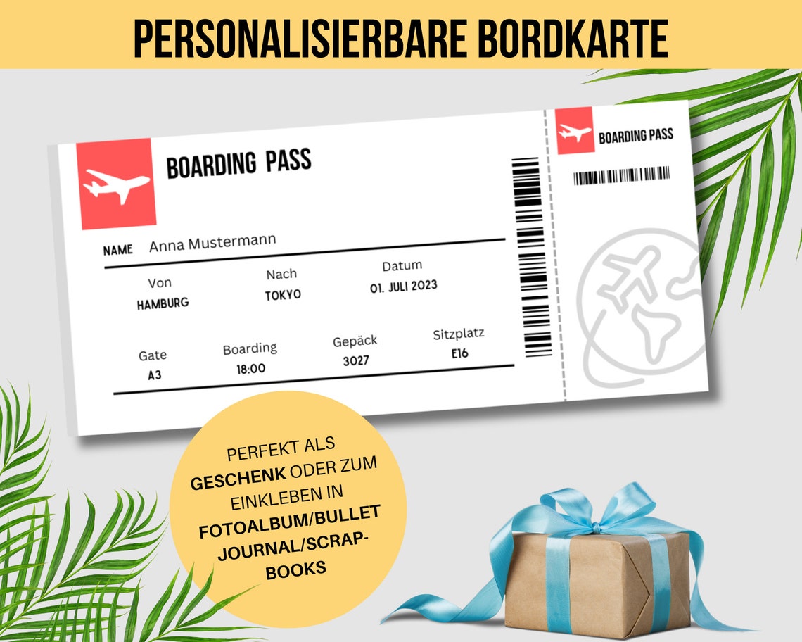 Boarding Pass, Boarding Pass / Template to Give Away, Print Out