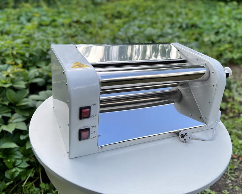Electric dough sheeter machine with 19.7 inches rollers, tortilla-pasta maker, kitchen appliances-gadgets, baking clipart, croissant. image 14