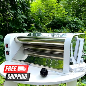 Electric dough sheeter machine, pizza dough roller 15.7"/19.7" (40–50 cm), pasta sheeter, bakery equipment, gift for bakers
