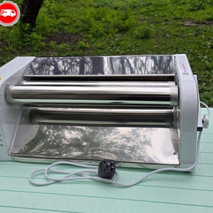 Professional electric dough sheeter machine, pizza dough roller 15.7" rolling pin, baking clipart, cookie cutter, croissant, kitchen decor