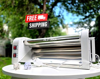 Electric dough sheeter machine ( 19.7" 50cm ) 220v/110v stainless steel roller for home & bakery, kitchen gadgets, gift chef-baker