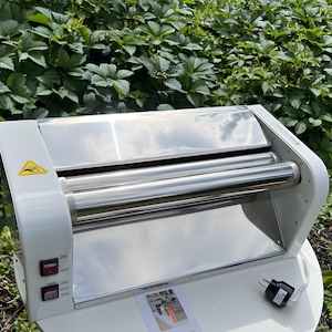 Electric dough sheeter machine with 19.7 inches rollers, tortilla-pasta maker, kitchen appliances-gadgets, baking clipart, croissant. image 7