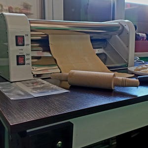 Electric dough sheeter machine with 19.7 inches rollers, tortilla-pasta maker, kitchen appliances-gadgets, baking clipart, croissant. image 8
