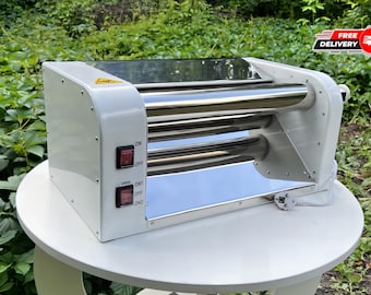 Professional electric dough sheeter machine, 15.7" 220/110 volt, kitchen appliances, bakery equipment, pizza dough roller, rolling pin.