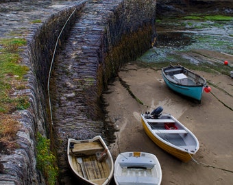 Nestled Framed Print Bostcastle Harbour Cornwall