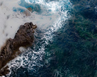 Breaking Glass  Mounted Print Seascape