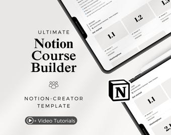 Kit de création de cours en ligne | Création de cours | Coaching avec modèles Notion | Vendez votre propre outil de création de cours en ligne | Coach PLR | Outil de vente de cours