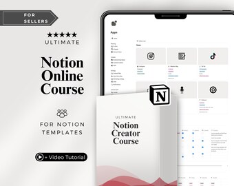 Notion Concept creation course | Create & Sell Profitable Notion Templates for Beginners| sell Notion templates online| start your etsy shop