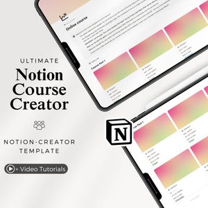 Maak een digitale cursus | Notion template coaching | Verkoop je eigen online cursusbouwer | Coach PLR | Cursusverkooptool | Cursusstructuur