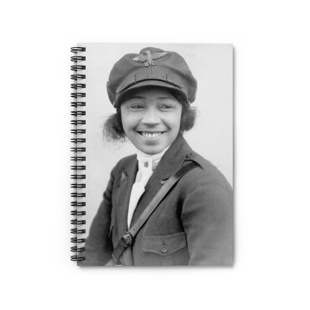 Bessie Coleman Spiral Notebook - Ruled Line Portrait/women/pilot ...