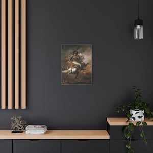 The Charging Chasseur Matte Canvas Print Vintage/Military/Gericault/Napoleonic/Cavalry/Classic/Horseman/Art/Gift/History/Battle/War