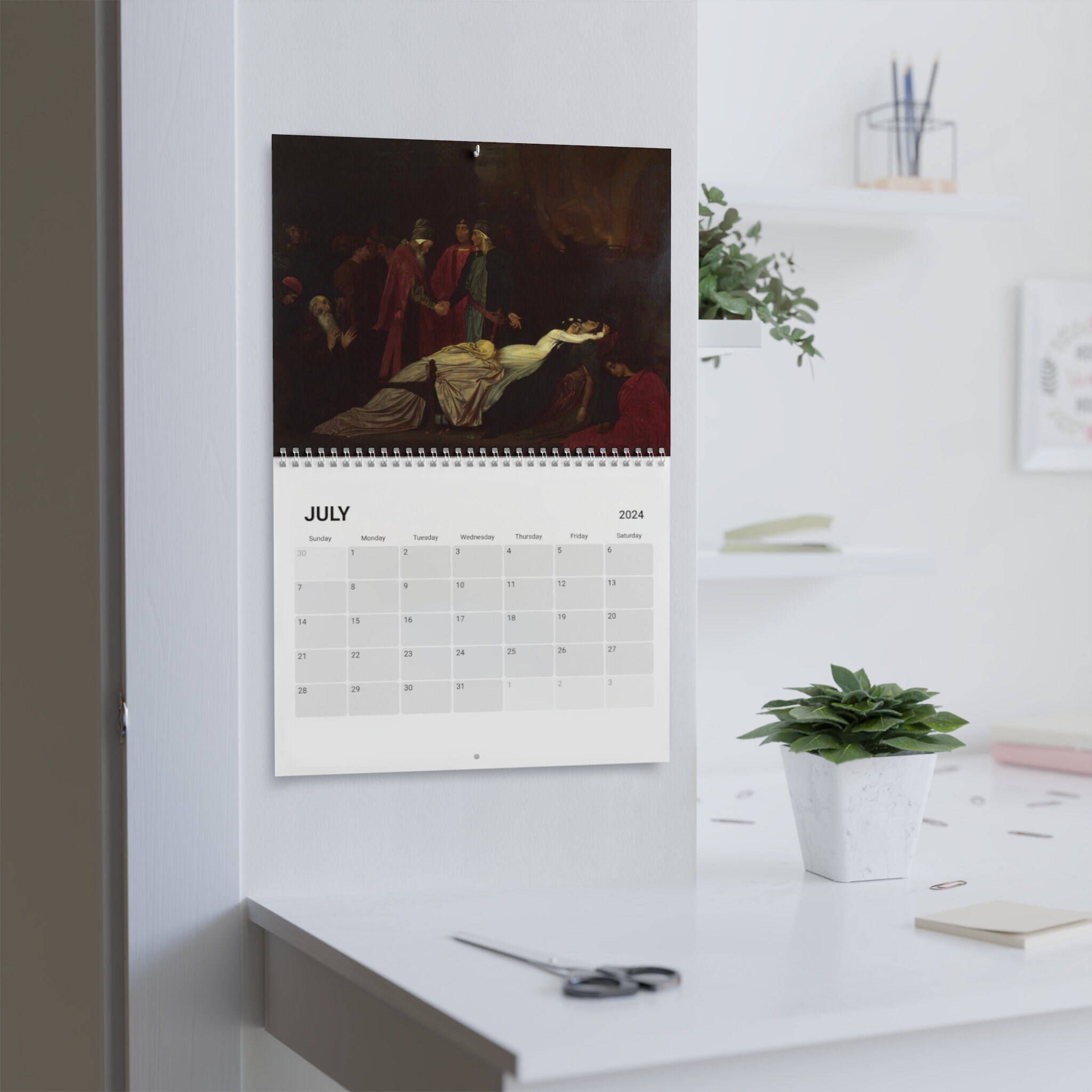 Shakespeare in Art Calendar 2024, Vintage Calendar 2024 sold by Toshko