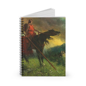 Parsifal on the Way to the Grail Castle Spiral Notebook - Ruled Line Arthurian/Camelot/Literary/Painting/Knight/Horse/Myth/Legend/Art