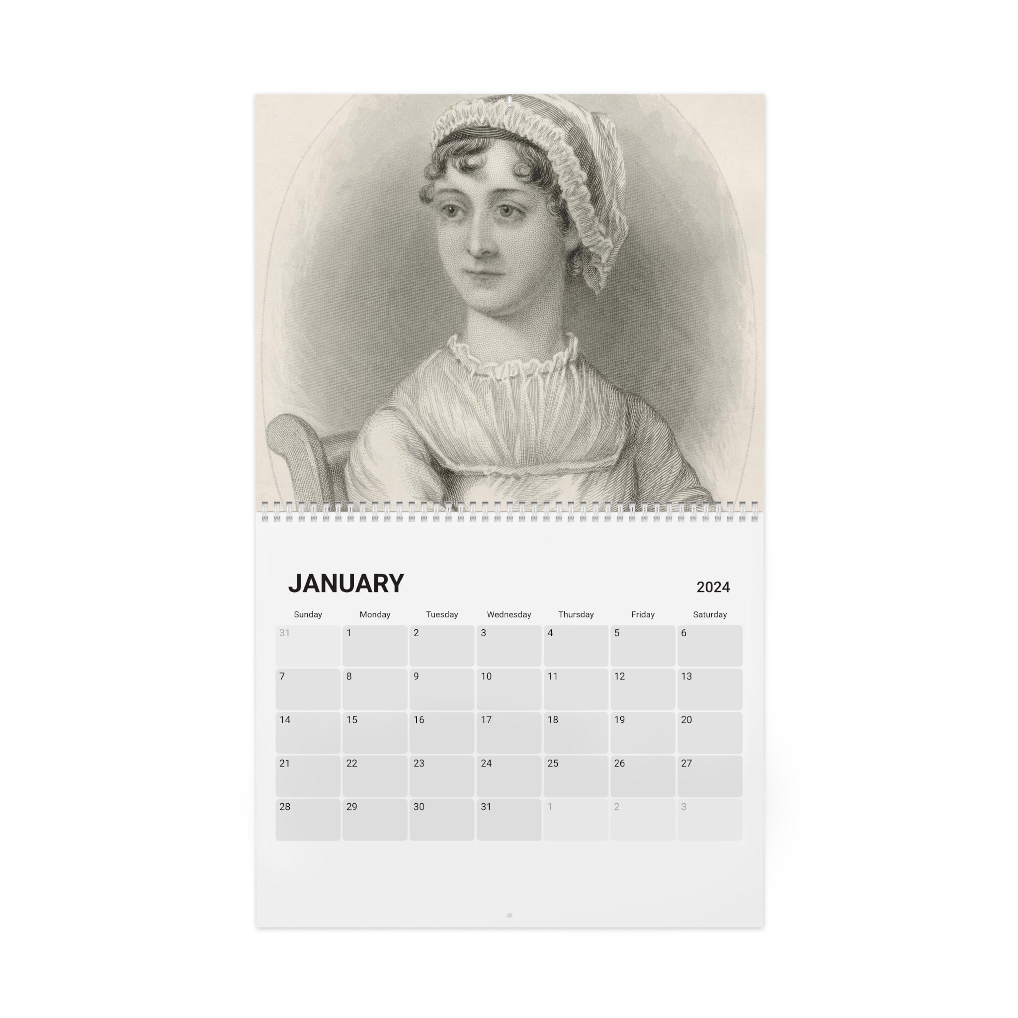 Works of Jane Austen Calendar (2024), Jane Austen 2024 Calendar sold by