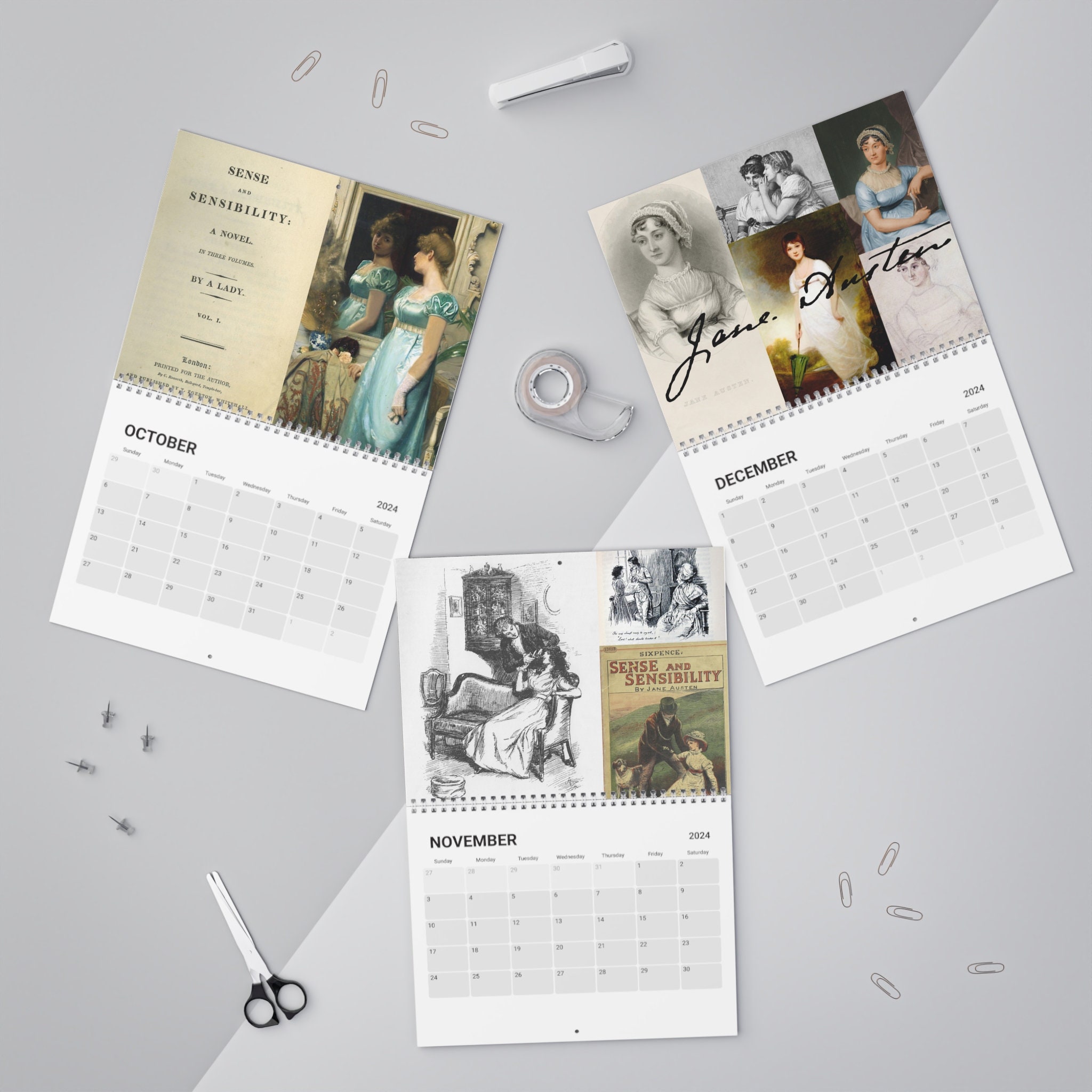 Works of Jane Austen Calendar (2024), Jane Austen 2024 Calendar sold by