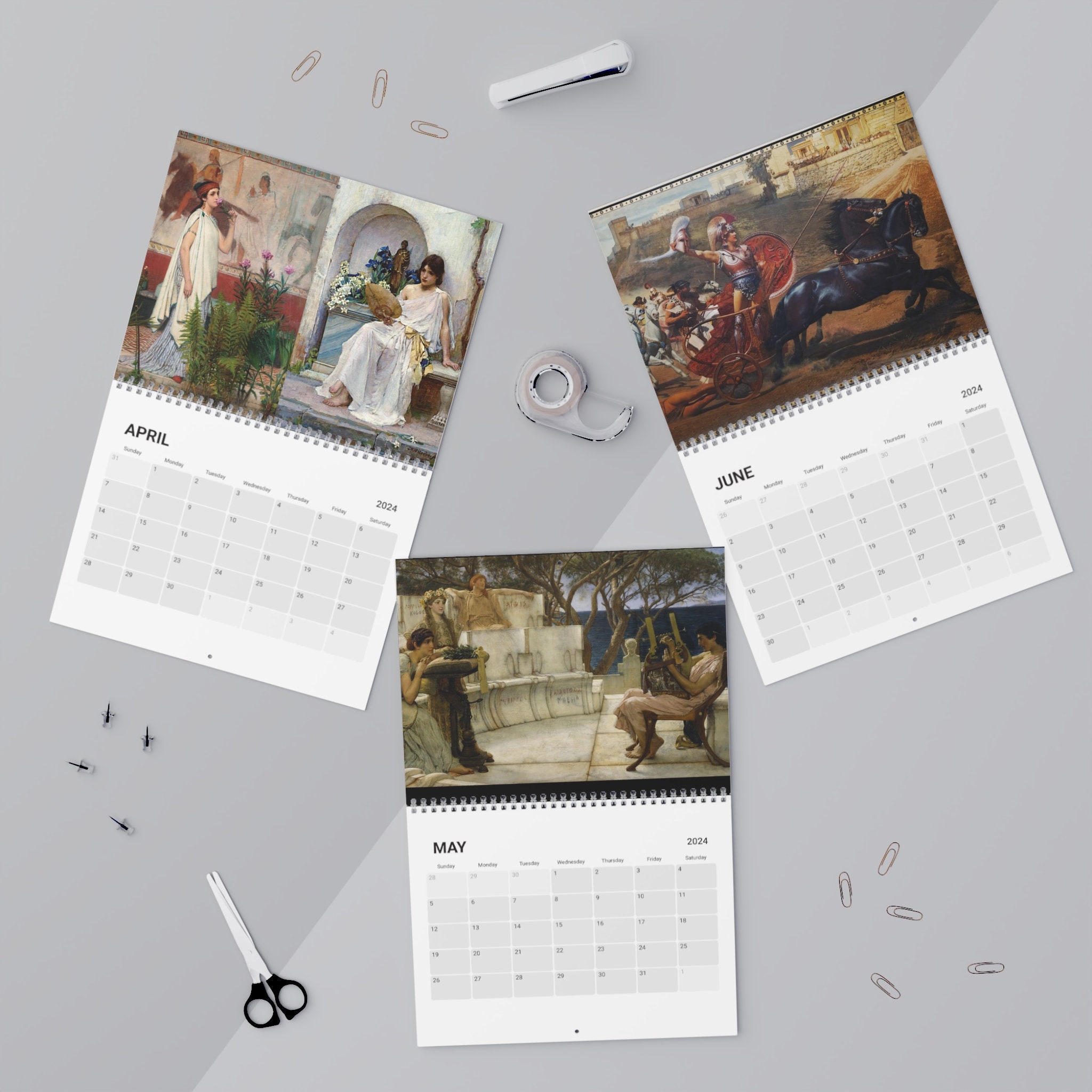 Ancient Greece Calendar 2024, Vintage Calendar 2024 sold by Gabriel