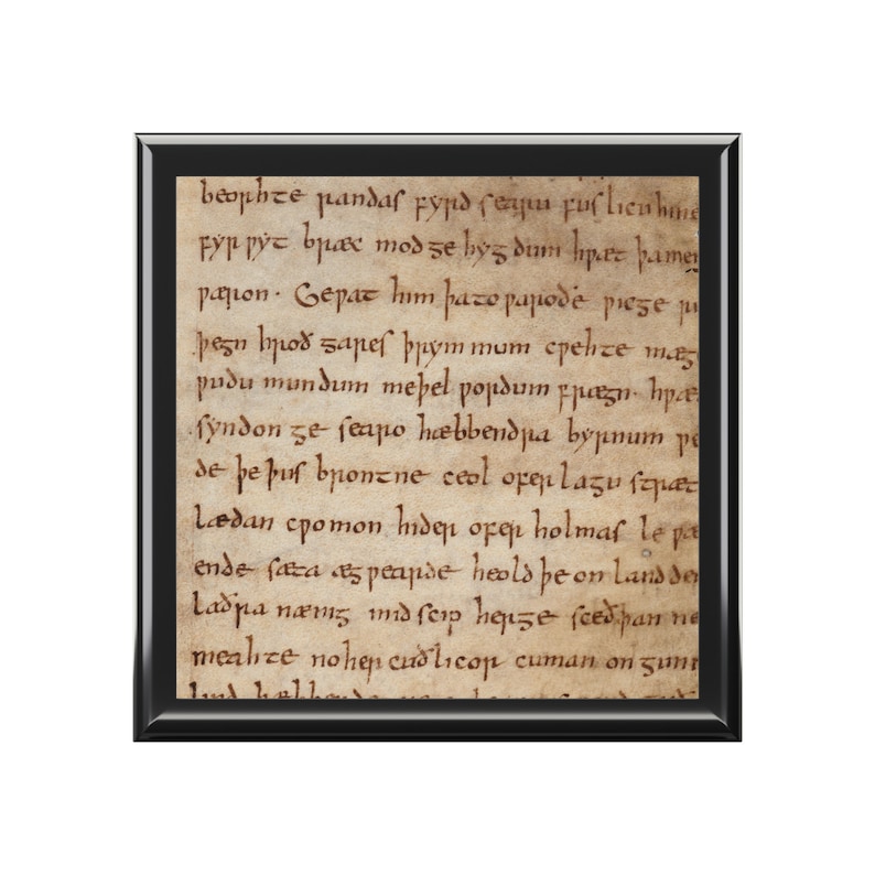 Beowulf Example Text Beowulf Text (nowell Codex) Jewelry Box Heirloom/history/legend/myth ...