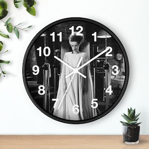 Bride of Frankenstein Wall Clock Horror/Universal/Vintage/Boris Karloff/Movie/Film/Hollywood/Writer/Author/Act/Art/Photo/Gift