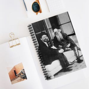 Anton Chekov and Leo Tolstoy in Yalta (1900) Spiral Notebook - Vintage/Literary/Journal/Writer/Author/Classic/Russian/Student/Academic
