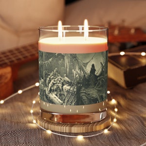 The Rime of the Ancient Mariner Scented Apothecary Candle - Full Glass, 11oz Coleridge/Writer/Author/Poet/Vintage/Illustration/Art