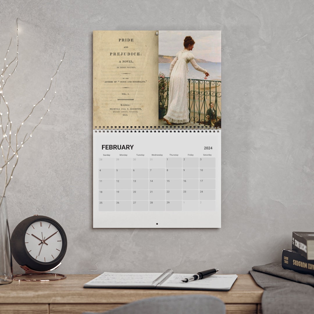 works-of-jane-austen-calendar-2024-regency-writer-author-vintage-gift