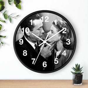 Casablanca "Here's Looking at You, Kid" Wall Clock Vintage/Romance/Timeless/Classic/Film/Movie/Melodrama/Writer/Author/Theater/Bogart